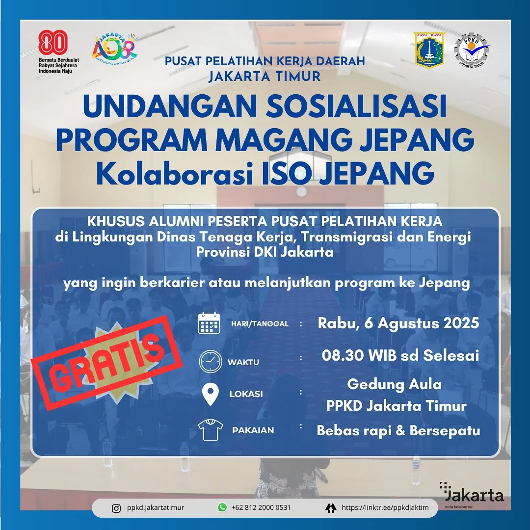 UNDANGAN SOSIALISASI PROGRAM MAGANG JEPANG – PPKD PROVINSI SULAWESI SELATAN